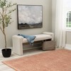 Linon Linn Upholstered Bench Tan - 3 of 4