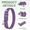 Unique Bargains Dog Collar with Bell Adjustable Buckle PU Leather Dog Collars - 3 of 4
