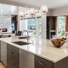 LNC Ellan 3-Lights 30" Modern Linear Kitchen Island Pendant  Lights, Matte Gold with 3 Froested Globe Glass - 4 of 4
