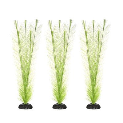 Unique Bargains Plastic Fish Tank Aquarium Decorations Artificial Water Plants Green 15.75" 3 Pcs