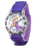 Girls' Disney Princess Rapunzel Clear Plastic Time Teacher Watch - Purple