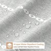 Boho Chic Shower Curtain Heavyweight with Tassels Linen Textured Fabric Gray and White Striped Bathroom Curtain Water - 3 of 4