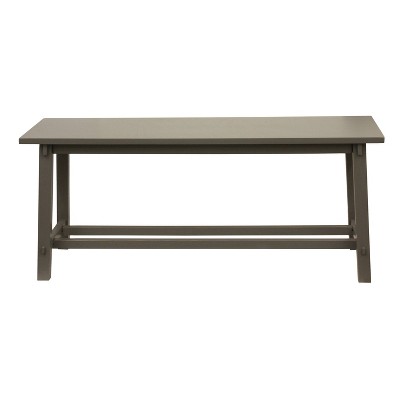 Eased Edge Gray Bench Gray - Décor Therapy