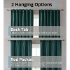HLC.ME Lopez Velvet Premium Soft Light Filtering Back Tab Rod Pocket Window Treatment Curtain Panels - Set of 2 - 3 of 4