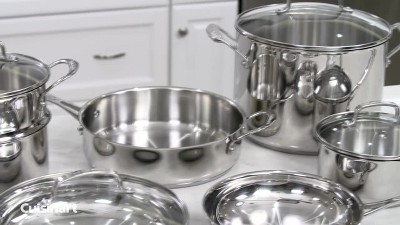 Cuisinart 11-Piece Cookware Set, Chef's Classic Stainless Steel Collection  77-11G