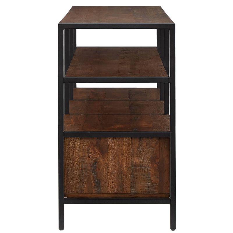 Felicia Rustic Industrial Metal/Wood TV Stand Console Table - Inspire Q, 5 of 9