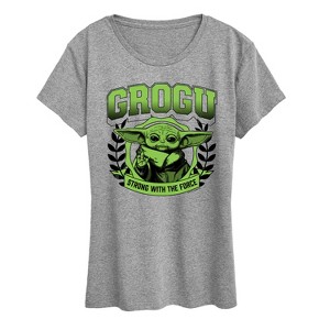 Women's - Star Wars - The Mandalorian Grogu Collegiate Short Sleeve Graphic T-Shirt - 1 of 4