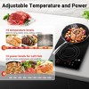 12 In Induction hob,1800W Induction Cooktop with 2 Burners, Child Lock,Residual Heat Warning, Timer, Bulit-in Countertop Stove Adjustable Temperature - 4 of 4