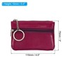 Unique Bargains PU Leather Change Purses Small Organizer Bags with Zipper Key Ring 4.5" x 3" 1 Pc - 2 of 3