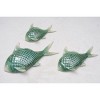 Beachcombers 11.45"H x 2.95"L x 16.53"W Fish Ceramic Sculptural Wall Art Décor Set of 3 - 2 of 4