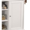 Multi-Storage Kitchen Cart with Wooden Top, Drawers, Shelves, Caster Wheels, Spice Rack & Towel Bar ¨C 39"x18", Natural Finish - 3 of 4