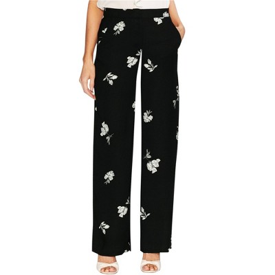 Vince Camuto Womens Tossed Flowers Floral Casual Wide Leg Pants
