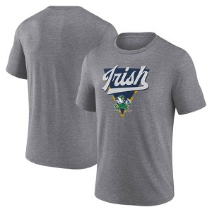 NCAA Notre Dame Fighting Irish Men's Gray Triblend T-Shirt - 1 of 3
