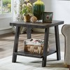 3-Piece Particle Board Contemporary Coffee Table Set with Storage Shelf and Wide-Angled Legs for Living Room Organization - 4 of 4