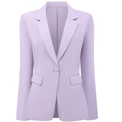 INSPIRE CHIC Women's Business Casual Lapel Collar 3/4 Sleeve with Pockets Suit Blazer