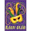 Mardi Gras House Flag Mask Beads Holiday 28" x 40" Briarwood Lane - 3 of 4