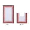 Torrent Collection 2 Piece 100% Soft Cotton Tufted Weave Bath Rug Set, Ombre Pattern, Super Soft & Absorbent, Machine Washable Bathroom Mats - 2 of 4