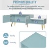 Shoe Rack Bench With Hidden Storage Compartment, Upholstered Cushions, Wooden Bench With Storage, Easy Assembly For Entryway Living Room - 3 of 4