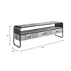 60" Raziela Tv Stand and Console with Open Shelves, Metal Frame - Acme Furniture - 4 of 4