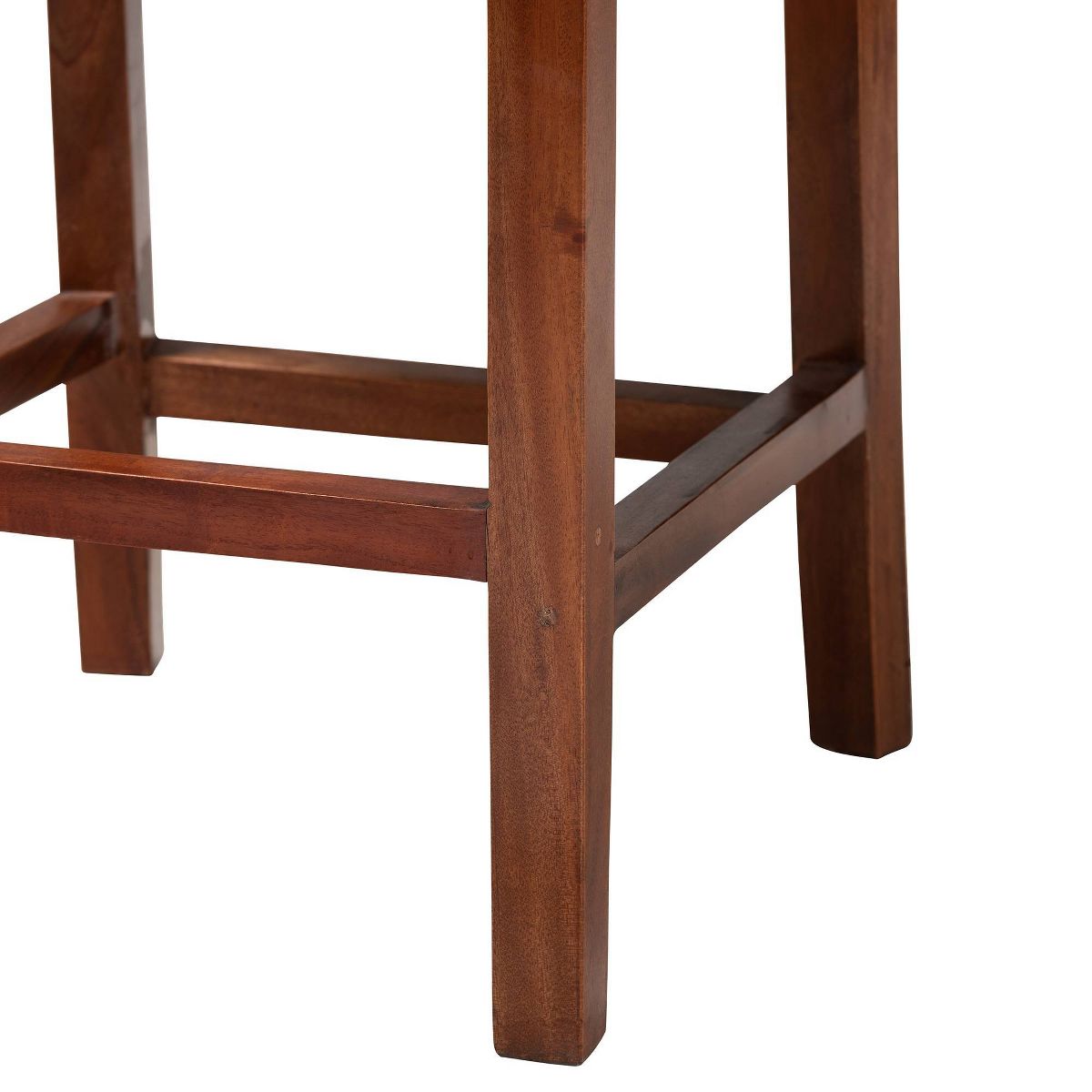 Racquel Natural Rattan and Mahogany Wood Counter Height Barstool Walnut Brown - bali & pari - thumbnail 7