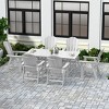 WestinTrends 7 Piece Outdoor Patio Dining Table and Adirondack Armchair Set - 2 of 3
