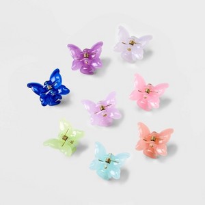 Girls' 8pk Butterfly Clips - Cat & Jack™: Hair Styling Accessories for All Hair Types - 1 of 4