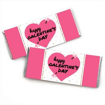 Big Dot of Happiness Be My Galentine - Candy Bar Wrapper Galentine's and Valentine's Day Party Favors - Set of 24