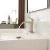 BWE Waterfall Single Hole Single-Handle Low-Arc Bathroom Faucet With Deck Plate - 3 of 4