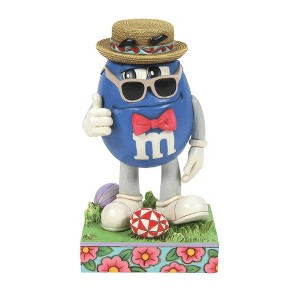 Jim Shore 6.5 Inch It's Easter Dude! M&M's Blue Glasses Egg Figurines - 1 of 3