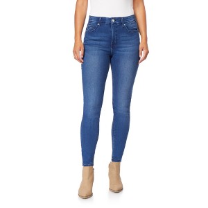 Angels Forever Young Women's 360 Sculpt Skinny Mid-Rise Jeans Available in Standard and Plus Sizes - 1 of 3