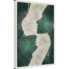 16"x23" Emerald Love by Ema Paraschiv Framed Canvas Wall Art Print White - Amanti Art: Modern Decor, Abstract Design - 2 of 4