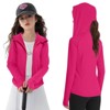 Girls Lightweight Jacket Long Sleeve Zip Up Athletic Hoodie Top Fishing Hiking Sun Protection Outerwear - 3 of 4