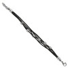 Black Bow Jewelry Multi Strand Black Leather Stainless Steel Bead Bracelet, 7.5 Inch - image 2 of 4