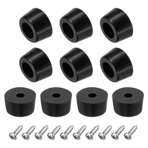 Unique Bargains Non-Slip Rubber Bumper Feet with Stainless Steel Washer Screws - 1 of 4