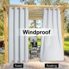 NICETOWN Outdoor Patio Top & Bottom Grommet Curtains Windproof Blackout Insulated 2 Panel - 3 of 4