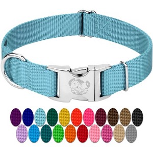 Country Brook Petz Premium Nylon Dog Collar with Metal Buckle for Small Medium Large Breeds - Vibrant 30+ Color Selection - 1 of 4