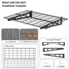 Heavy-Duty Garage Wall Mounted Shelves,Wall Mounted Storage Shelves,400 Lbs Load Capacity Garage Storage Rack Floating Shelves, 2 Pack - 4 of 4