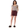 Rekucci Women's Soft Knit Loungewear Shorts with Pockets - 4 of 4