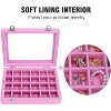 Jewelry Box 24 Grid Jewelry Ring Display Organiser Box Tray Holder Earrings Storage Case - 3 of 4