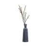 Glass Vase for Home Decor - Ribbed Pattern Decorative Vase - Modern Blue Marble Finish - Flower Vase for Table, Shelf, Fireplace, Office, Living Room - 4 of 4