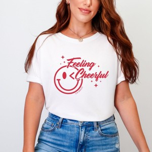 Simply Sage Market S.W.Smiley Feeling Cheerful Sparkle Garment Dyed Tee - 1 of 4
