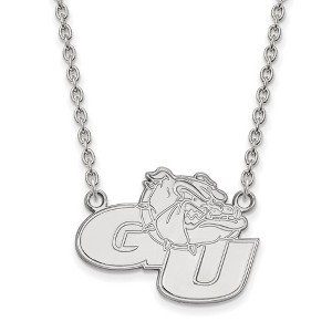 Black Bow Jewelry Sterling Silver Gonzaga Bulldogs NCAA Necklace 18 Inch - 1 of 4