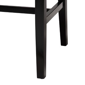 bali & pari Prita Paper Loom and Mahogany Wood Dining Chair Brown/Black - 1 of 4