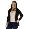 24seven Comfort Apparel Open Front Lightweight Hooded Plus Size Cardigan - 2 of 4