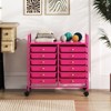 Tangkula 20-Drawers Rolling Storage Cart with Organizer Top - 3 of 4