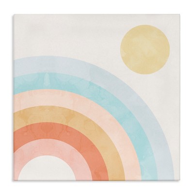 Stupell Industries Retro Rising Sun Rainbow Arches, 17" x 17"