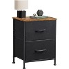 2 Drawer Nightstand for Bedroom, Small Bedside Furniture, Night Stand, End Table with Fabric Bins for Bedroom, Closet, Entryway - 2 of 4