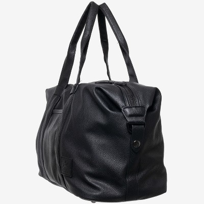 X RAY Pebbled Faux Leather Travel Duffel Bag Black — фото 3