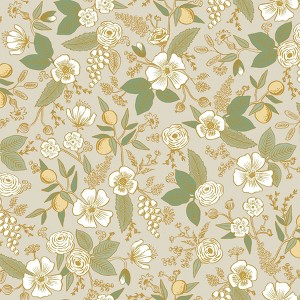 Rifle Paper Co. Colette Linen Peel and Stick Wallpaper: Self-Adhesive Floral Botanical, Multicolor, 34.2 Sq Ft Coverage - 1 of 4