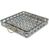 HomeRoots Set of Two Gray Rectangular Metal Handmade Serving Tray With Handles - 4 of 4